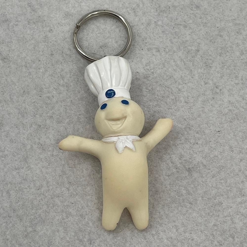 Vintage 1998 Pillsbury Doughboy Keychain Fun-4-All Corp Advertising Memorabilia